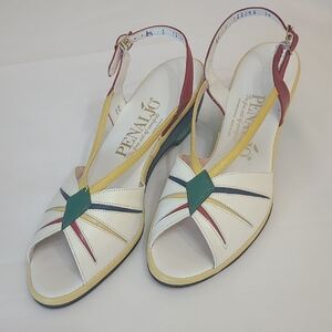 Women's Vintage Multicolor Slingback Sandals